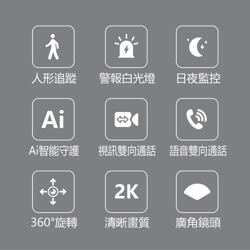 監控王M1 Ai智能守護 2K雙鏡頭雙畫面2.4吋大螢幕360度旋轉WiFi網路攝影機(一鍵呼叫 TF插卡)